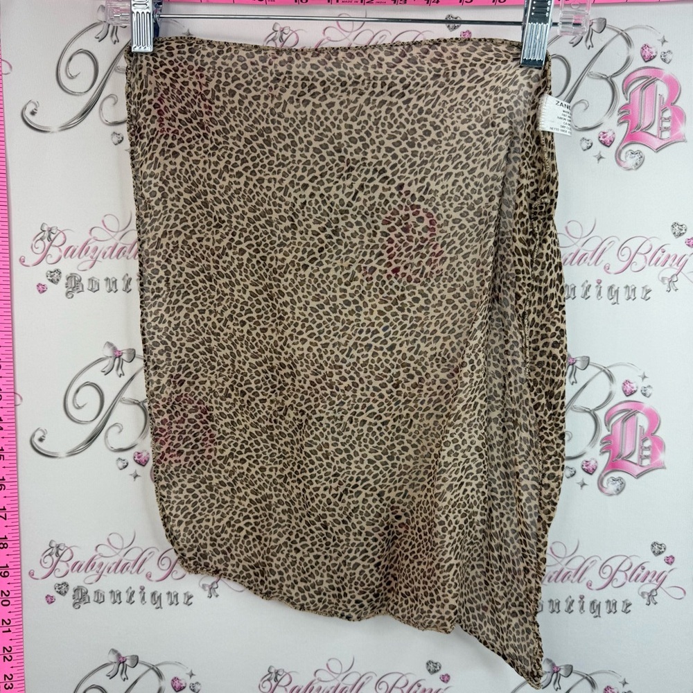 Scarf scarve skirt or wrap Leopard Print coverup beach wrap Skirt Tan & Black